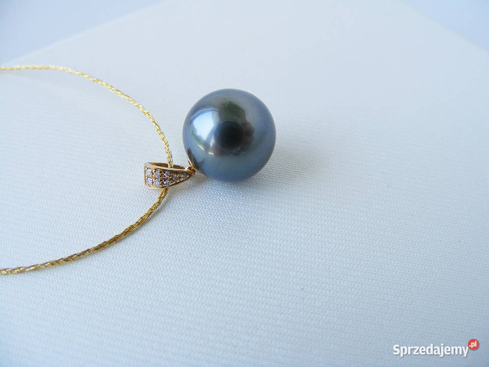 Perła Tahiti morska 10mm diamenty 0021ct Warszawa