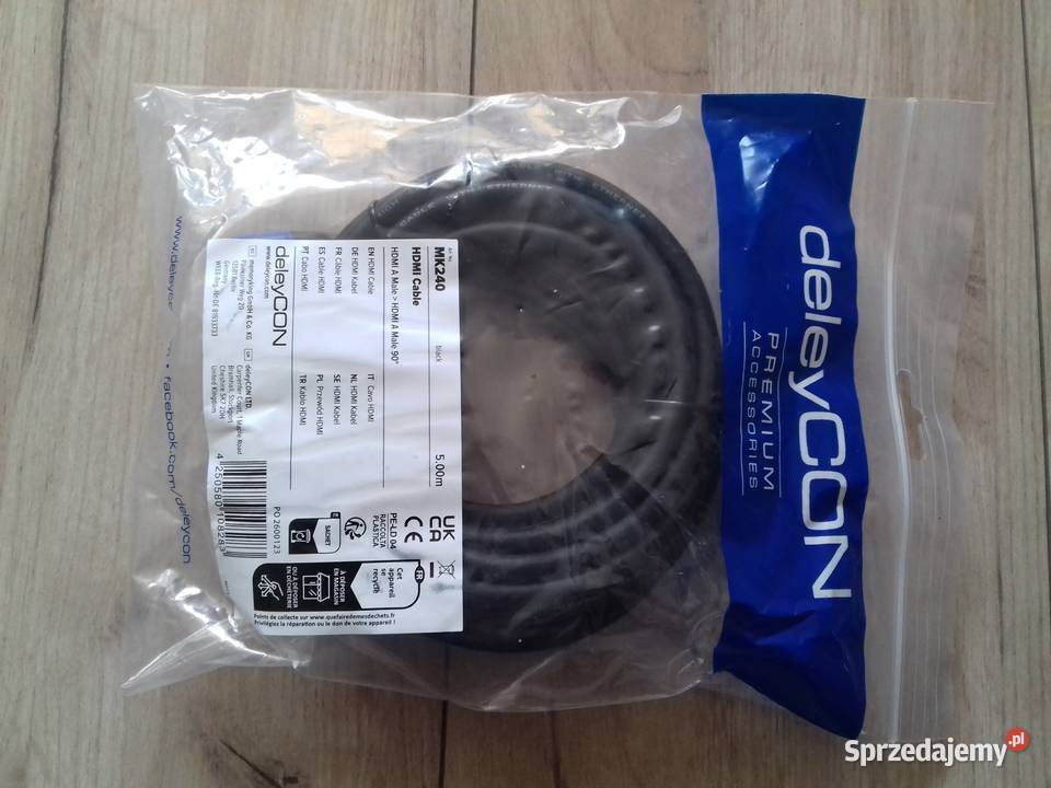 Kabel deleyCON MK240 HDMIHDMI 5m kąt 90 HDMI20a Pozostałe Bydgoszcz