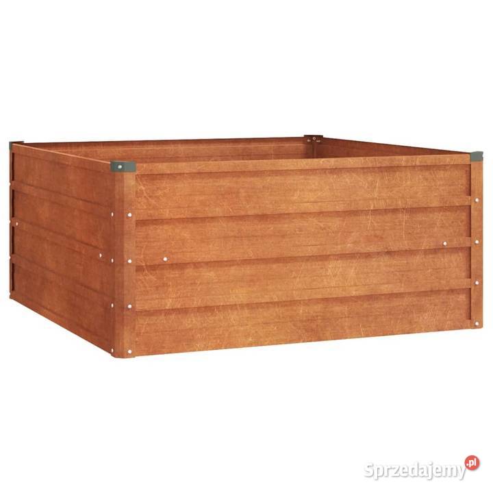 vidaXL Podwyższona donica rdzawa 100x100x45 Donice Warszawa