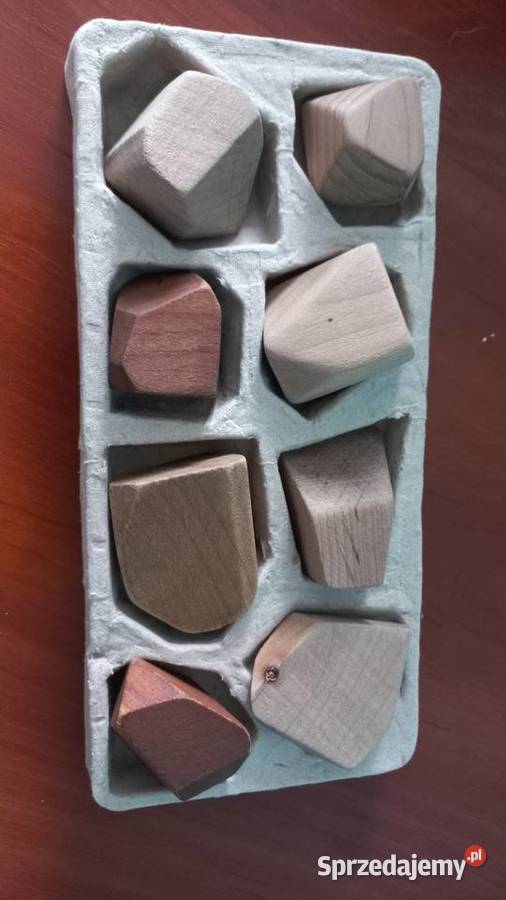 Klocki drewniane kamienie zabawa kreatywna Szczecin