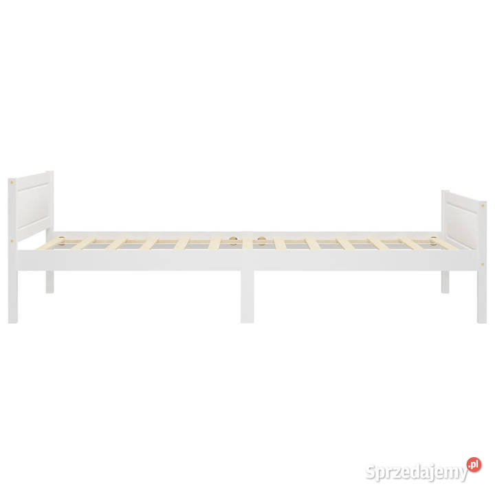 Rama łóżka z litego drewna sosnowego biała 90 x 206cm Warszawa