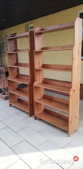 Regał drewniany Ikea Leksvik półki biblioteczka szafka