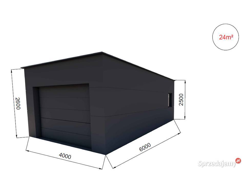 GARAŻ Z PŁYT WARSTWOWYCH 24M2 4X6 DUŻY PŁYTA PIR Warszawa