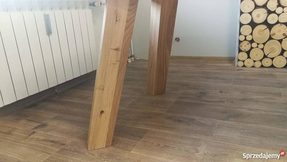 Duży stół lite drewno dąb Rozkładany 90cm