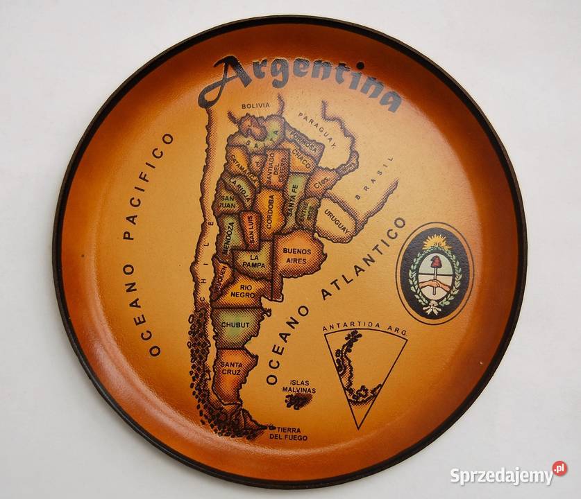 Argentyna mapa talerzyk do zawieszenia vintage Lublin