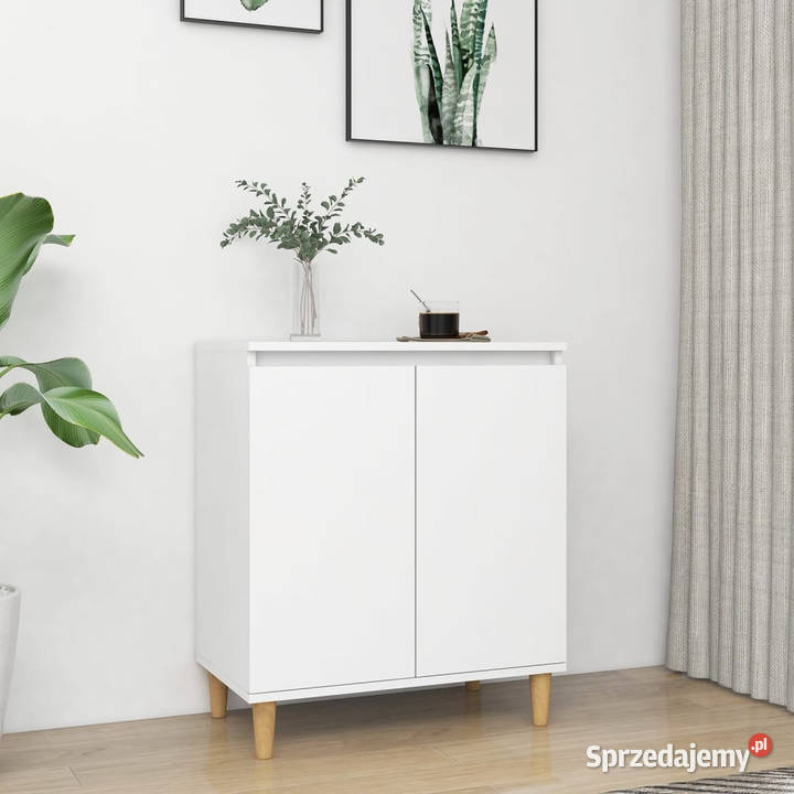 Szafka z drewnianymi nóżkami biała 60x35x70 mazowieckie