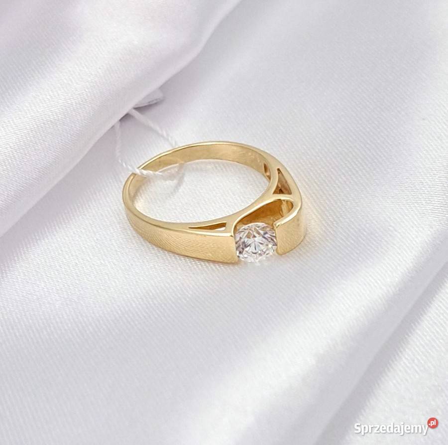 Pierścionek r11 Złoty pr585 Modern Z673 wielkopolskie Poznań