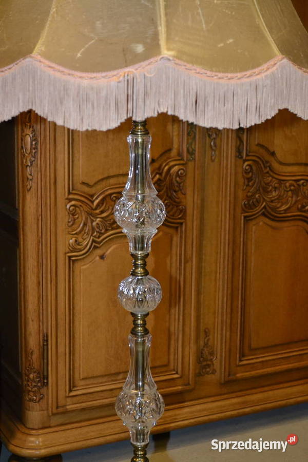 lampa stojąca z abażurem kryształ śląskie Będzin sprzedam