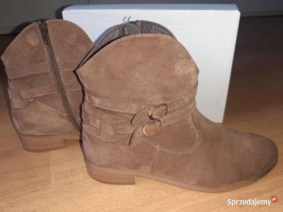 Buty zamsz brązowy VINCEZA r41 Półbuty Rawicz