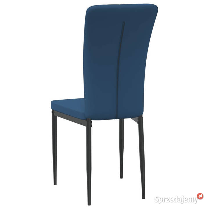 Krzesła stołowe 4 niebieskie obite aksamitem Krzesła Krzesła Warszawa