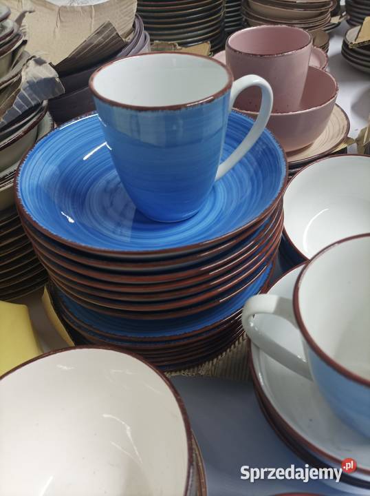 Kubek miska talerz ręcznie malowane Sterdyń