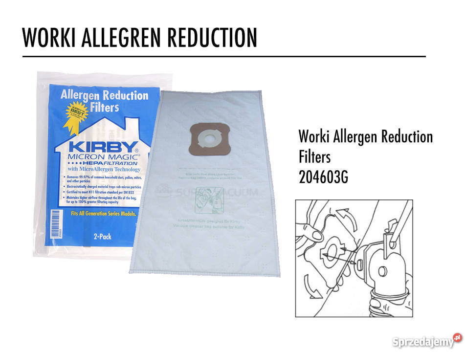 Oryginalne worki Kirby Allergen Reduction 6szt/opk
