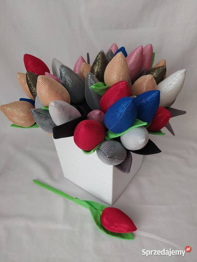 Tulipany kwiaty szyte bawełniane i Glamour podkarpackie