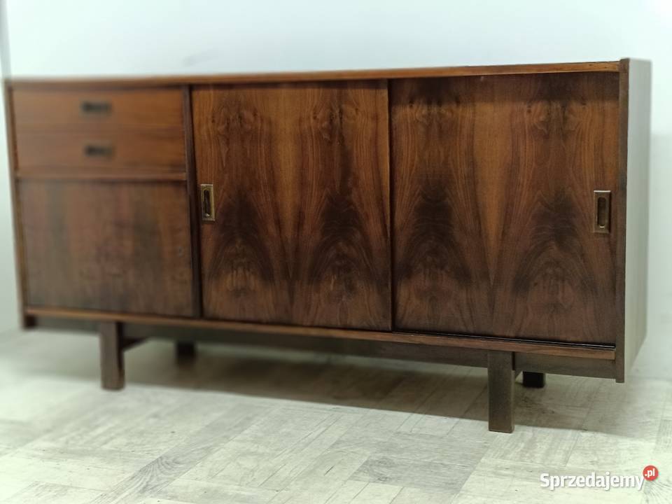 komoda sideboard vintage PRL design pod tv długa Radomsko