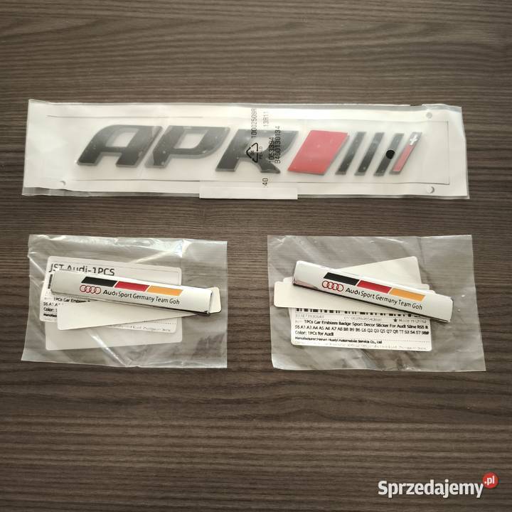 Komplet emblematów VW Audi APR Team Goh DTM