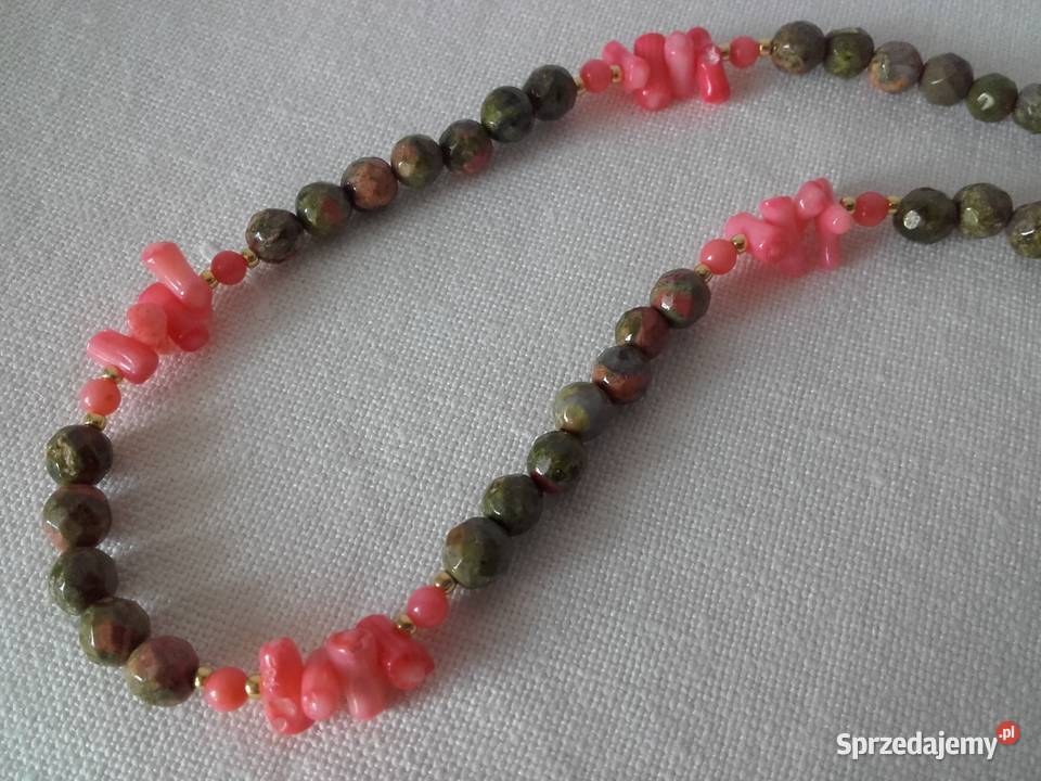 Naszyjnik unakit koral Warszawa