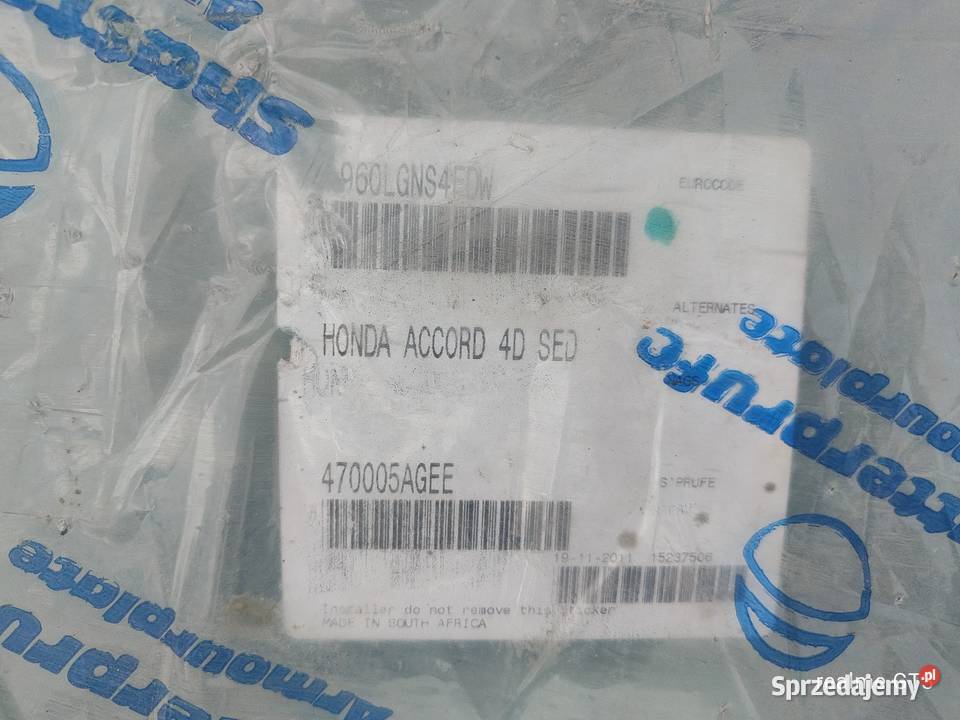 Honda Accord VI Szyba boczna kierowcy i pasażera Łódź