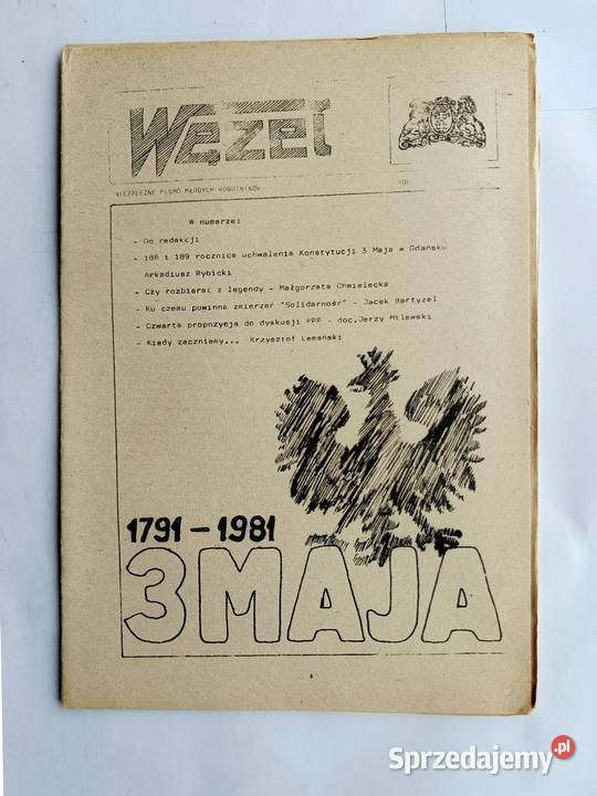 190ta rocznica Konstytucji 3go Maja1981r plakaty Rok wydania 1981 Czasopisma Książki i Podręczniki pomorskie
