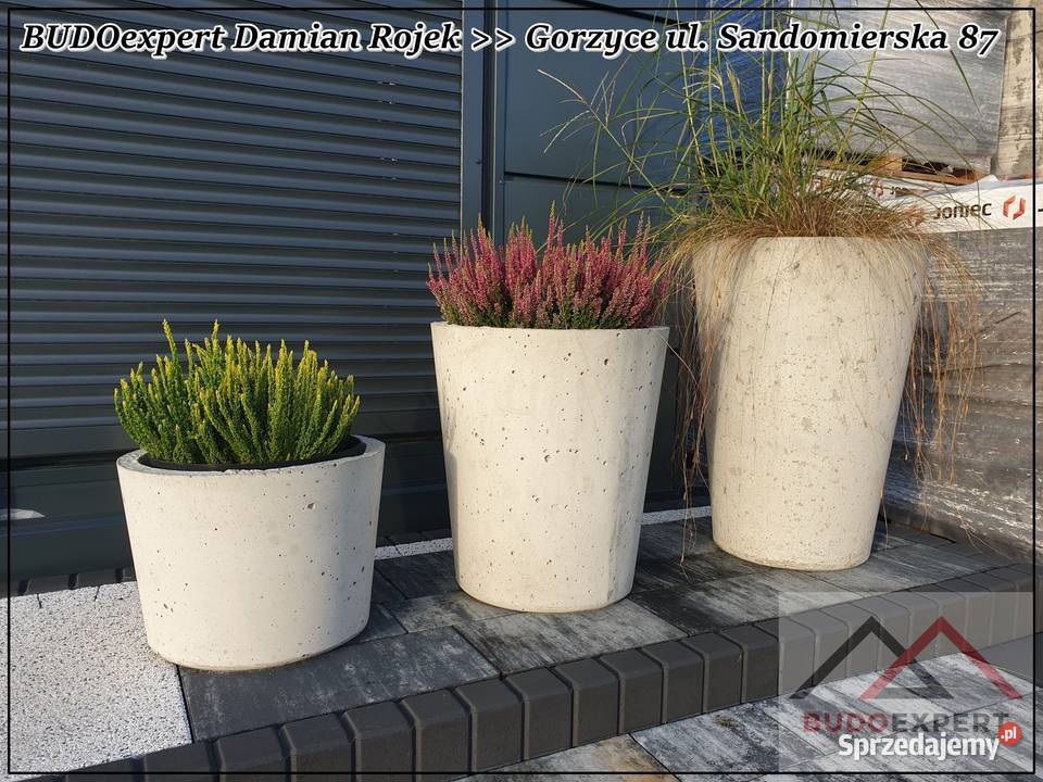 Nowoczesne betonowe DONICE 40x40x80 ogrodowe