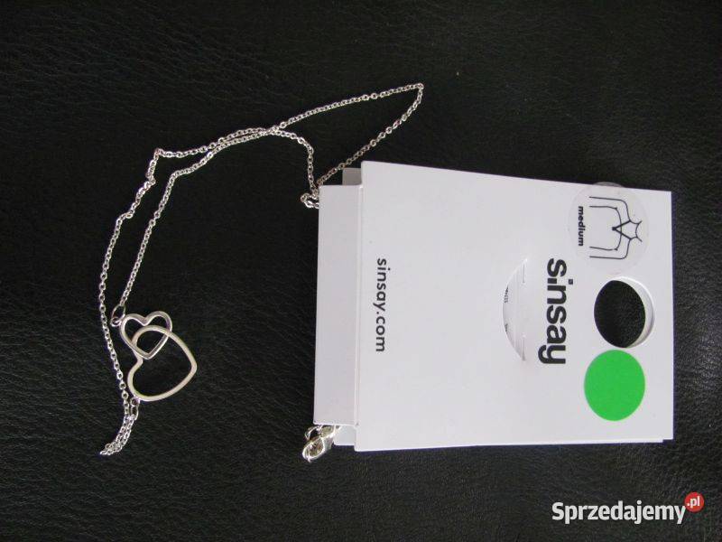 sinsay YI981SLV naszyjnik z sercami Naszyjniki Zamość
