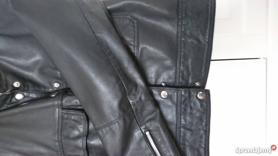 Kurtka skórzana Mango Bez wzoru Domasław
