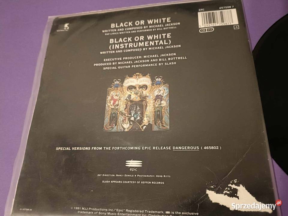 Michael Jackson Black Or White 1991 PŁYTA Kraków