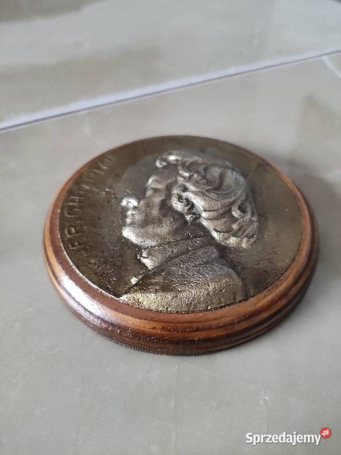 Stary medal plakieta Fr Chopina brązmosiądz Janów Lubelski
