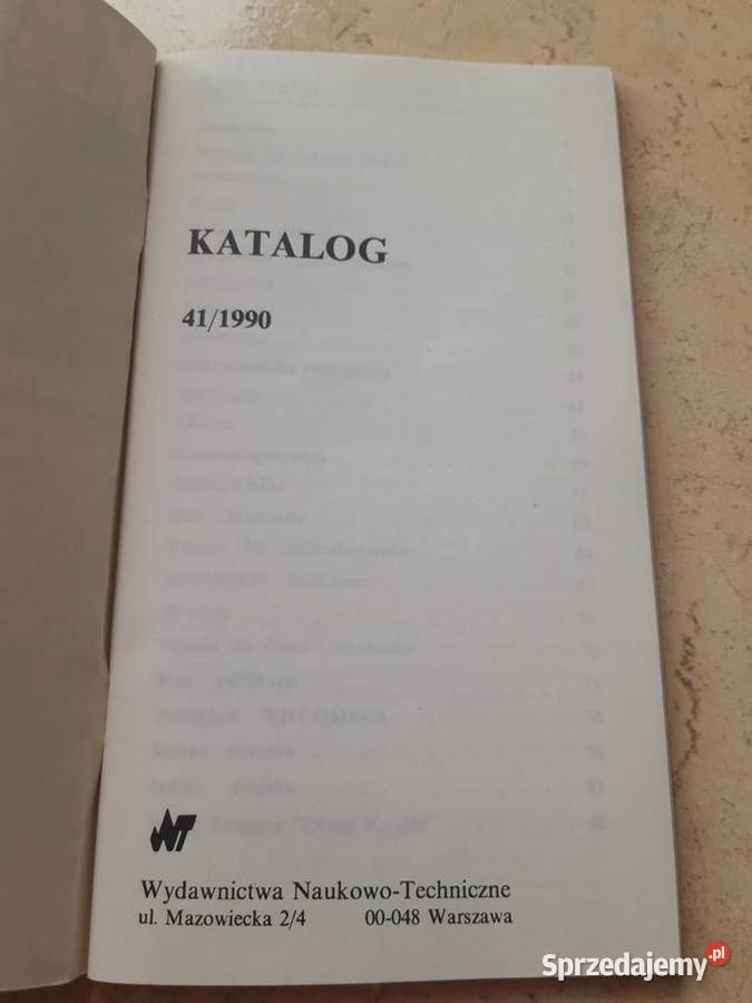 Katalog wydawnictwa naukowo techniczne 1990 śląskie