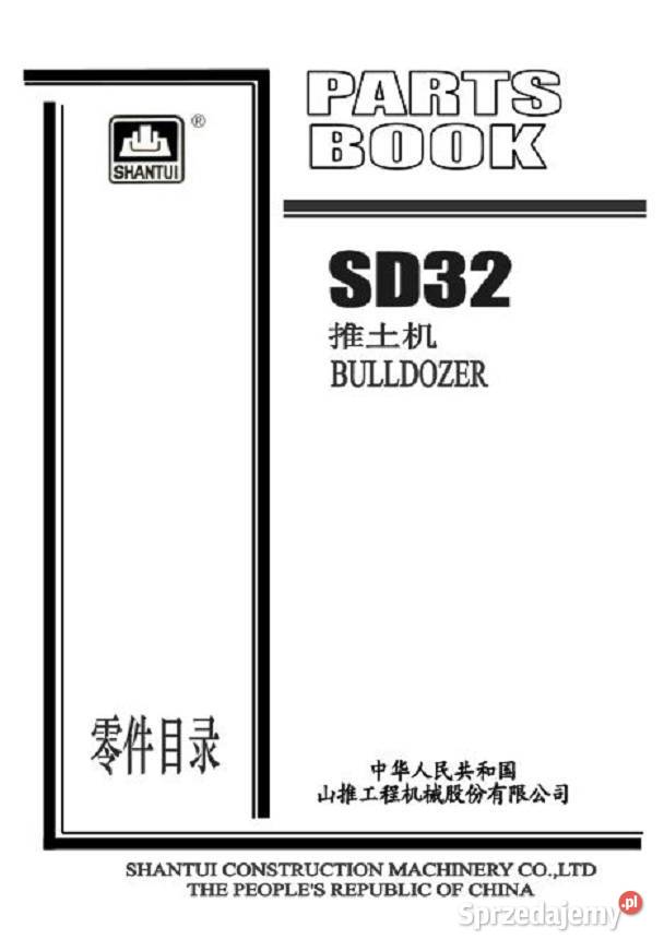 Shantui SD32 katalog części Pozostałe Kielce
