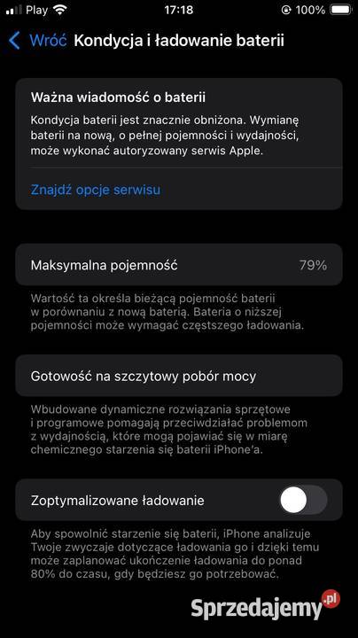 Mam na sprzedaż iPhone SE z etui i nowym Parczew