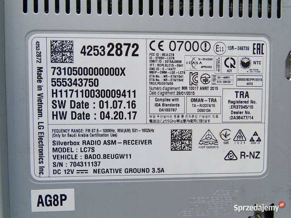 RADIO NAVI NAWIGACJA 42532872 OPEL ASTRA V K osobowe sprzedam