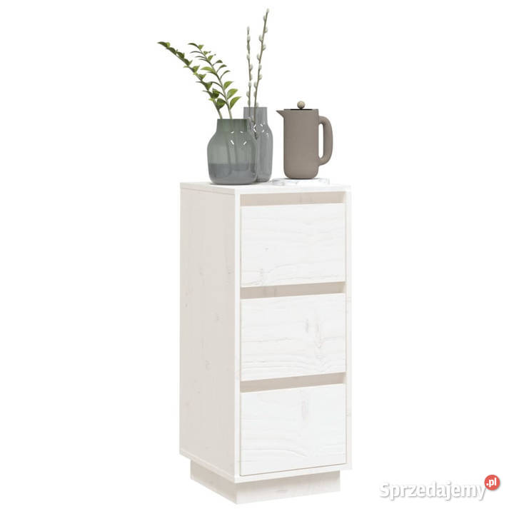 Szafka boczna biała 32x34x75 lite drewno sosnowe mazowieckie