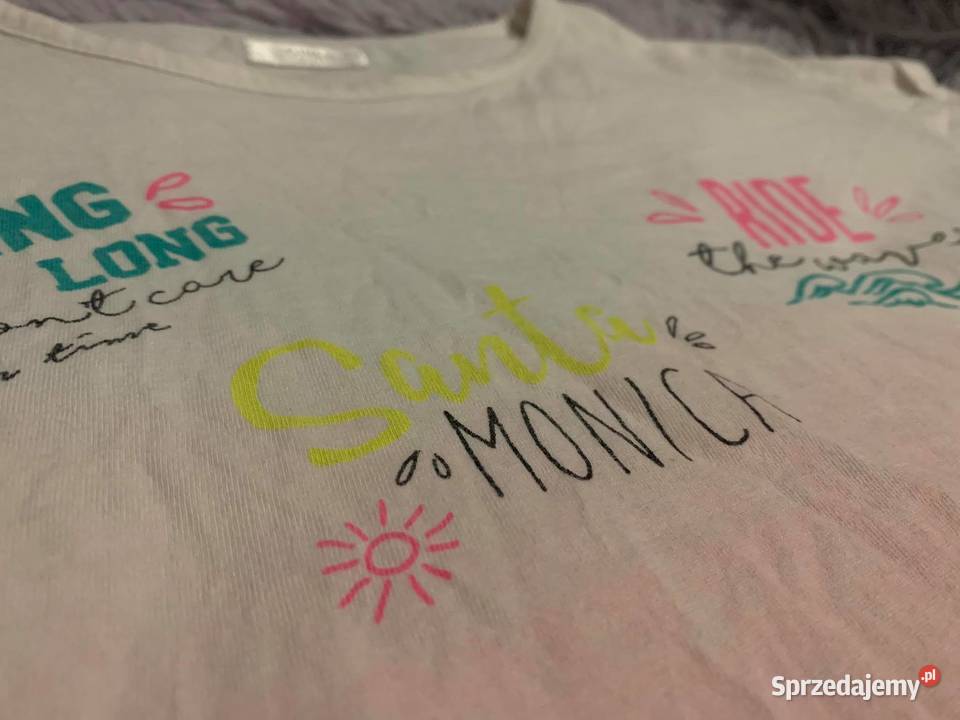 Tshirt koszulka bluzka z wiązaniem koralowa Jasło