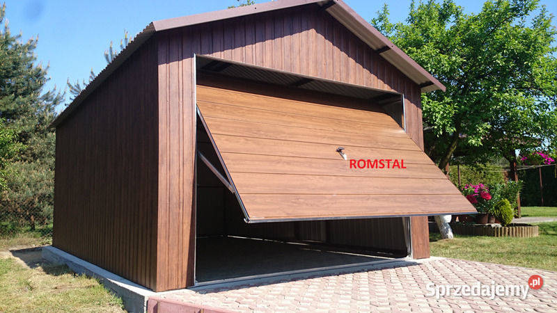 Garaż Blaszany Drewnopodobny Złoty Dąb Schowek Ryki