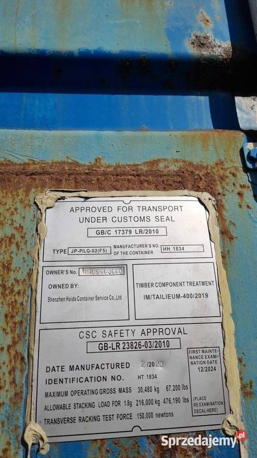 Kontener morski 40HC Magazynowanie mazowieckie Warszawa