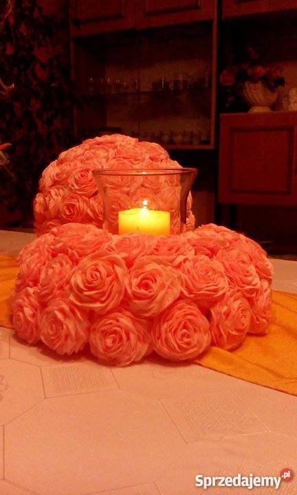 kula kwiatowa wianek kwiatowy inny kolor Dekoracje i ozdoby Strzelno