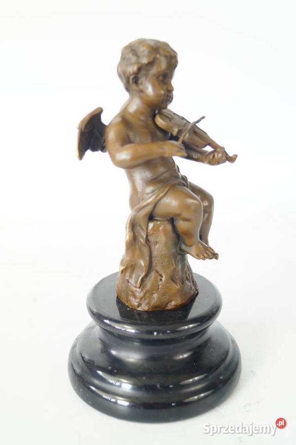 Figura z brązu grający amor putto rzeźba 2 sprzedam