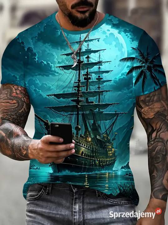 Stylowa codzienna koszulka tshirt 3D Sokółka