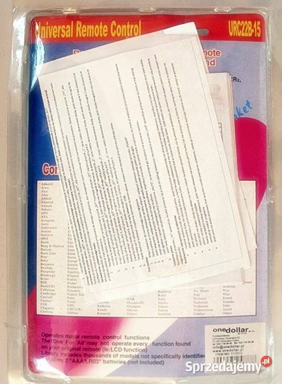 PILOT UNIVERSALNY URC22B15 pasuje do wielu Chorzów