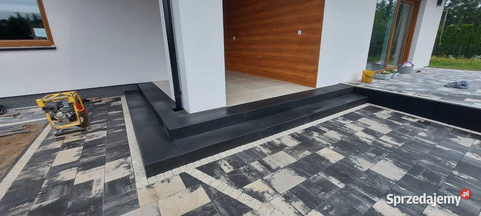 Schody tarasy z kostki brukowej Palisada palinea mazowieckie