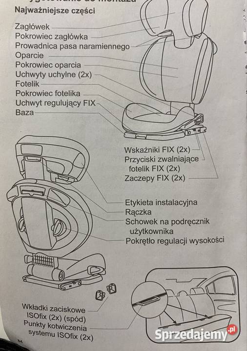 Fotelik samochodowy BeSafe iZi Up X3 Fix osobowe Warszawa