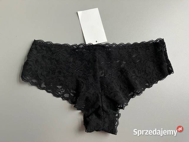 czarne majtki HM xs 34 koronka figi Toruń sprzedam