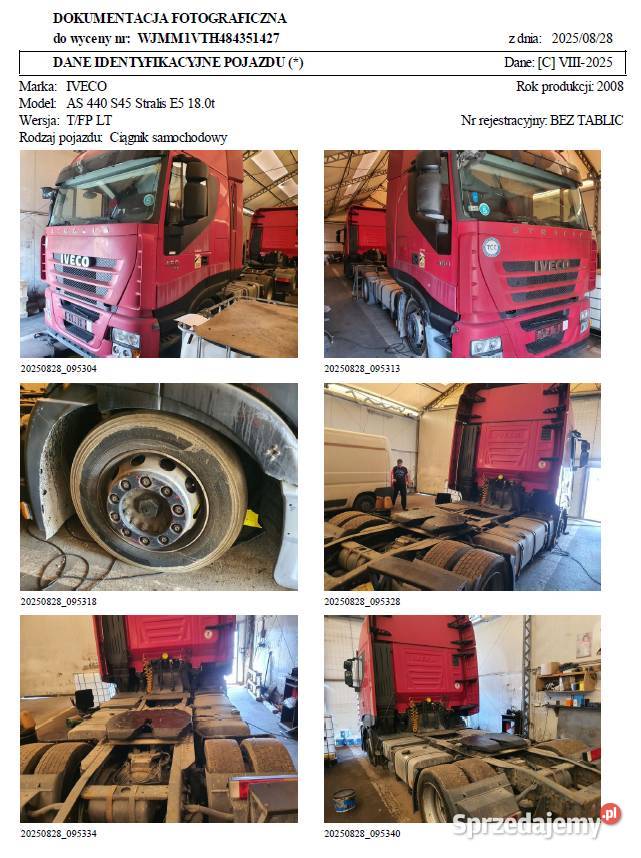 Ciągnik siodłowy Iveco AS 440 S45 Stralis E5 25000kg Ładzyń