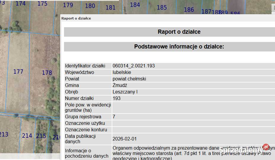 Łąka do sprzedania Leśniowice