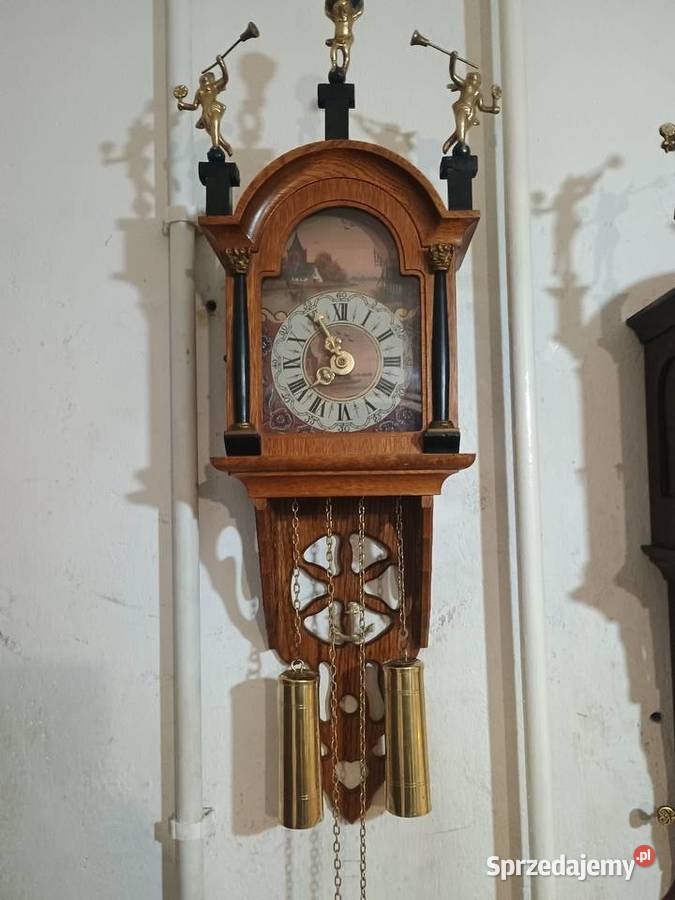 Wiszący zegar holenderski drewno Rzeszów sprzedam