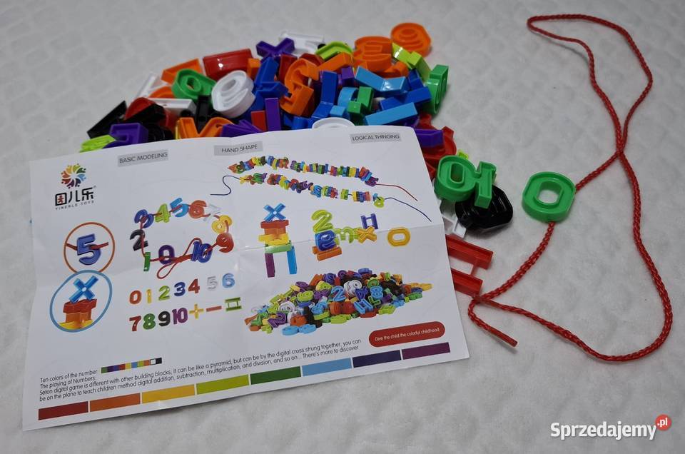 Zestaw do nawlekania działania matematyczne sprzedam