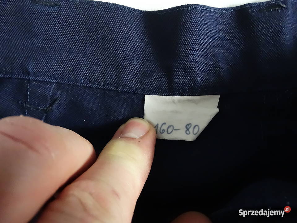 Solidne Spodnie Robocze Bojówki Granatowe z Biłgoraj