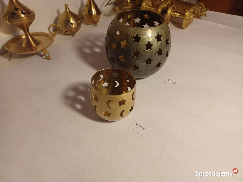 Mosiężny świecznik lampion Kolekcja
