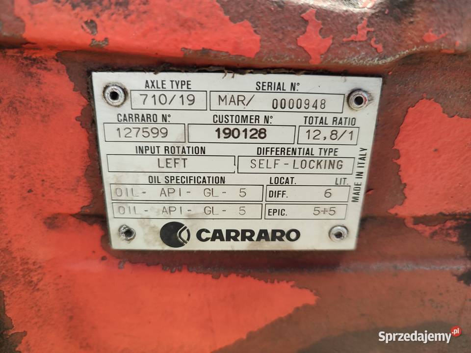 Obudowa mostu Manitou Mt 626 Carraro 127599