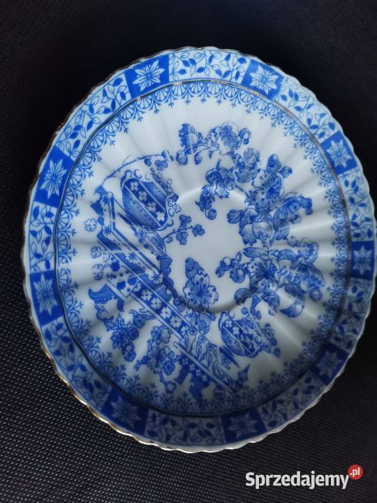 Stara przedwojenna filiżanka Echt China Blau Katowice